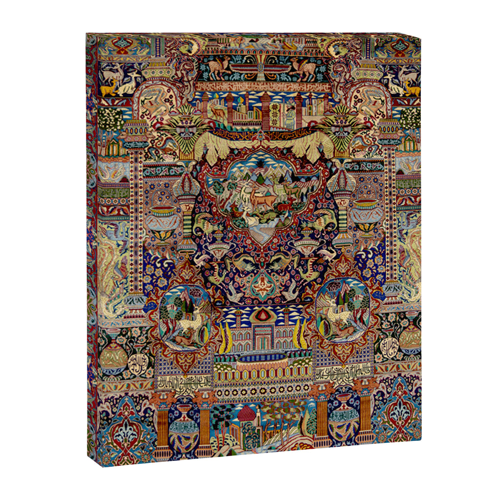 Ornate Antique Persian Kashmar Canvas Print Gallery Image 6
