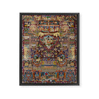 Ornate Antique Persian Kashmar Framed Canvas Print Gallery Image 6