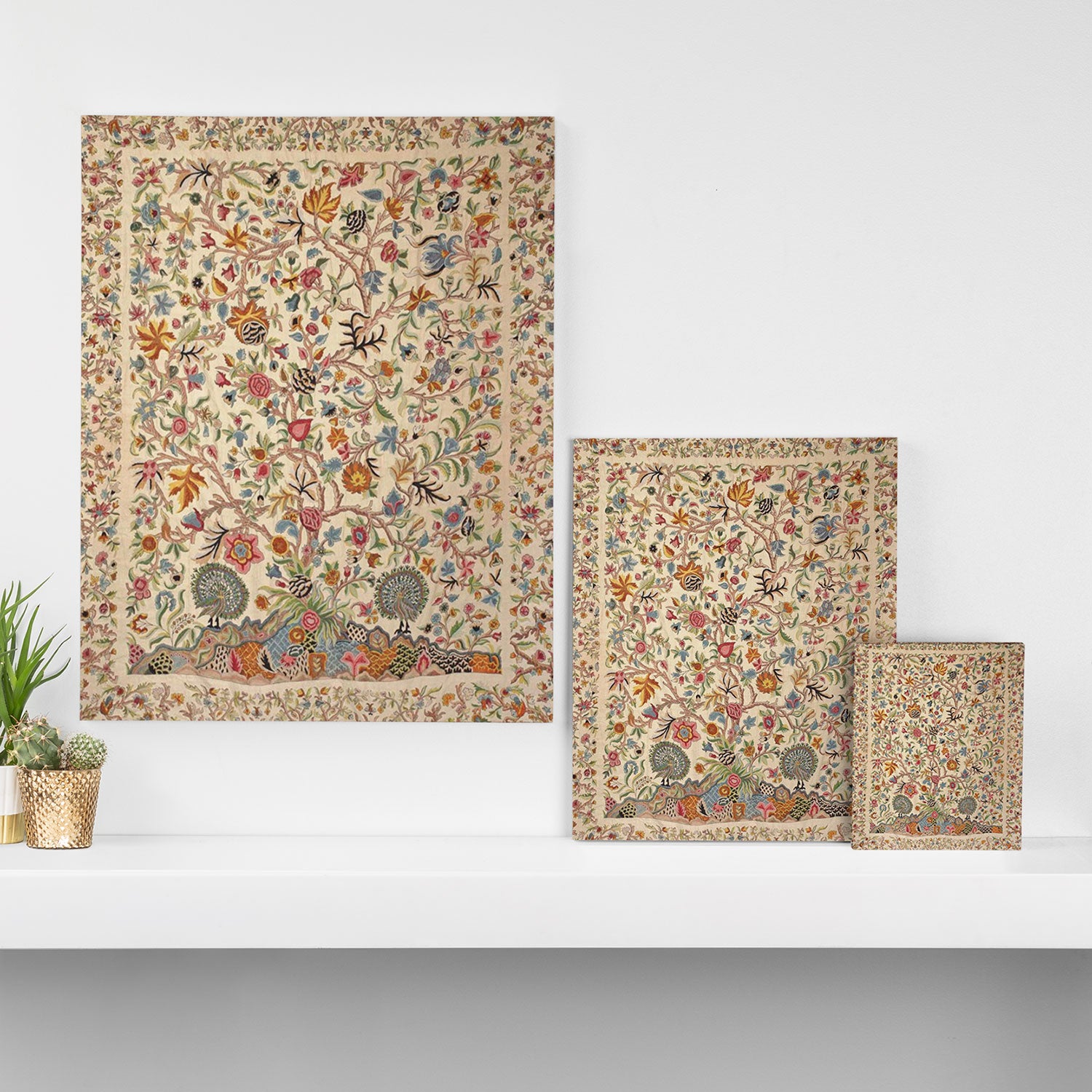 Ornate Kashmir Crewelwork Indian Palampore  Canvas Print Gallery Image 3