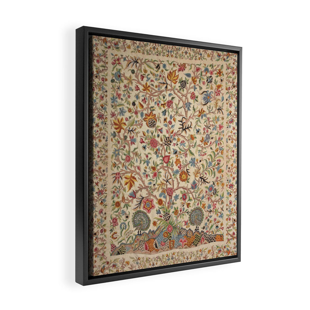 Ornate Kashmir Crewelwork Indian Palampore  Framed Canvas Print Gallery Image 2