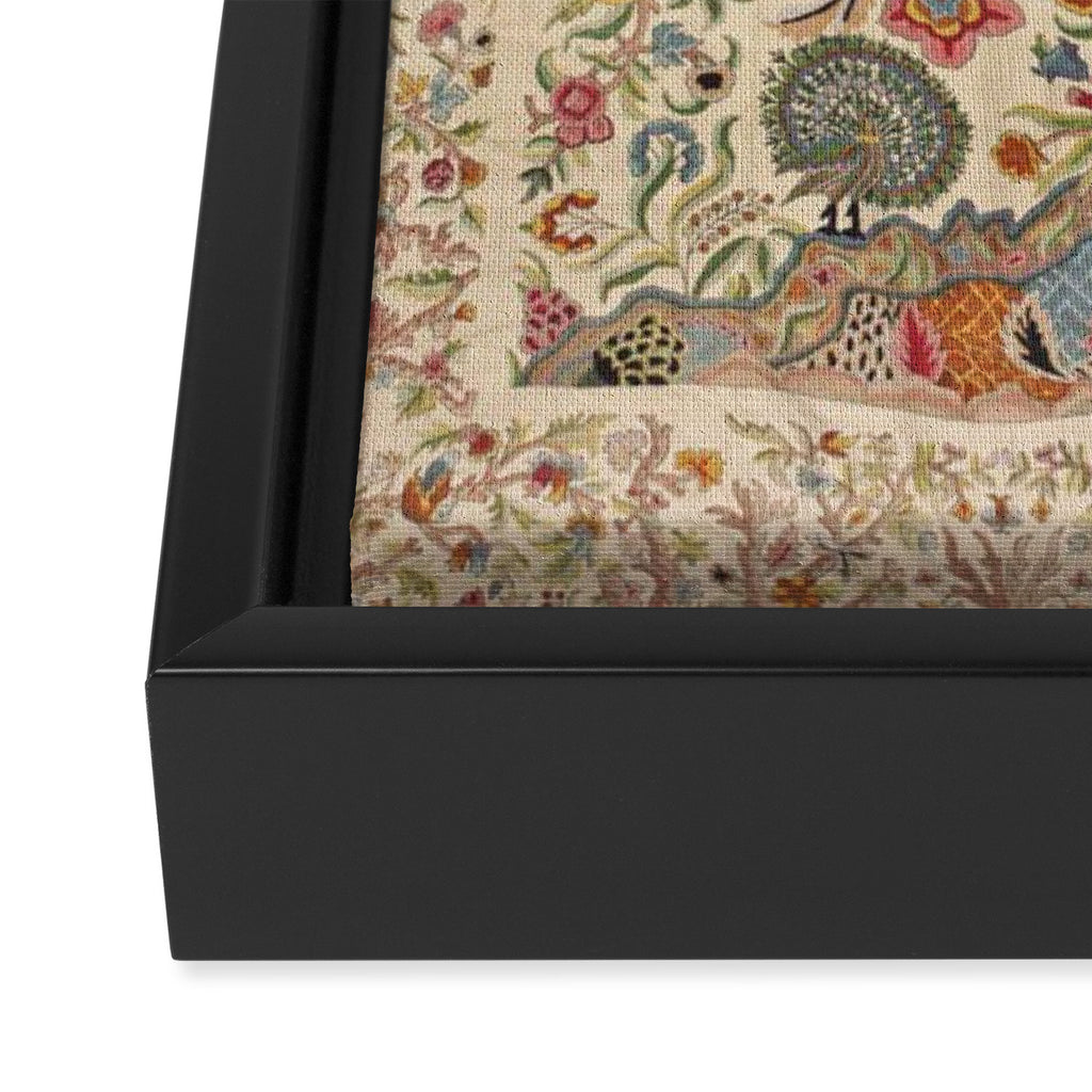 Ornate Kashmir Crewelwork Indian Palampore  Framed Canvas Print Gallery Image 3