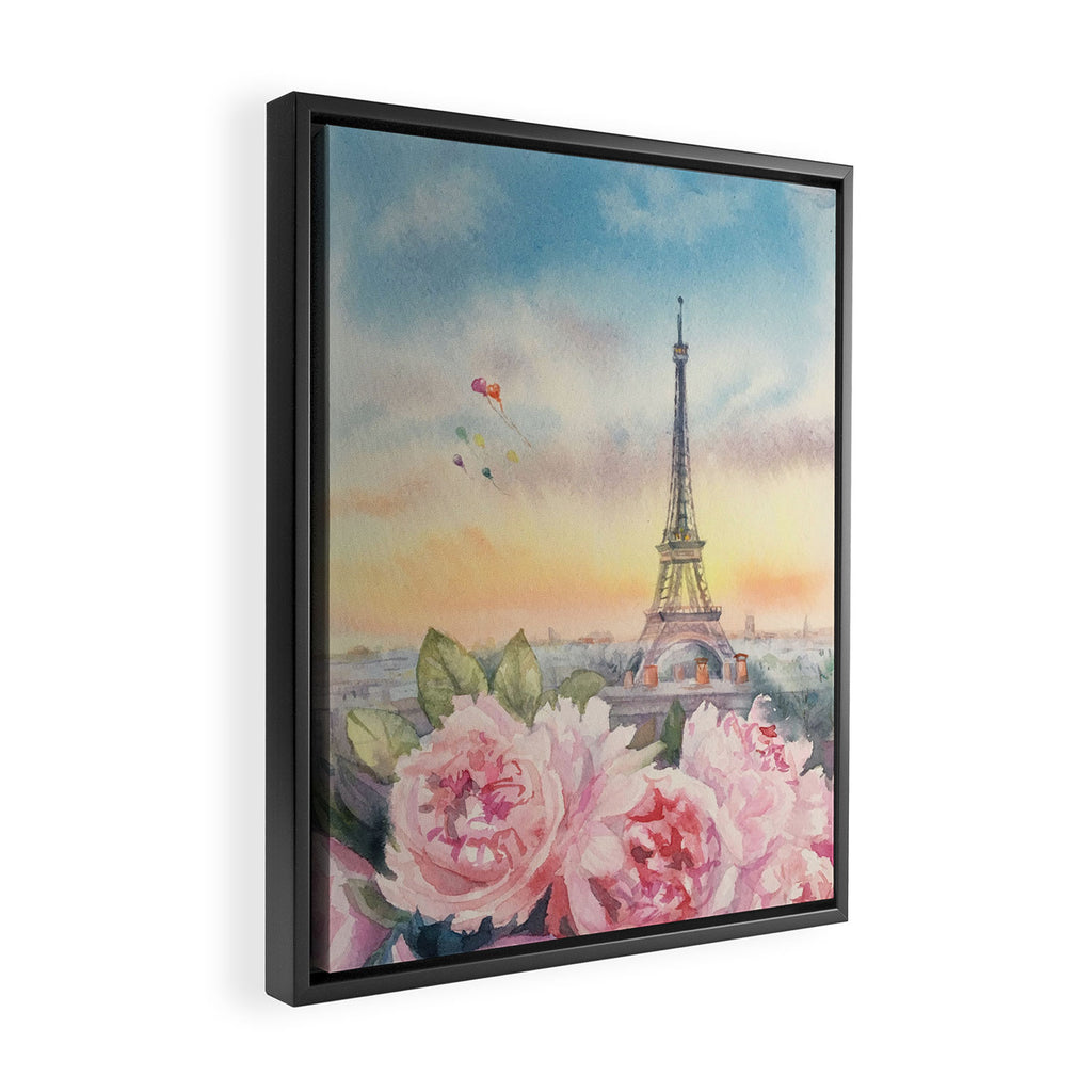 Parisian Peonies at Sunset Framed Canvas Print Gallery Image 2