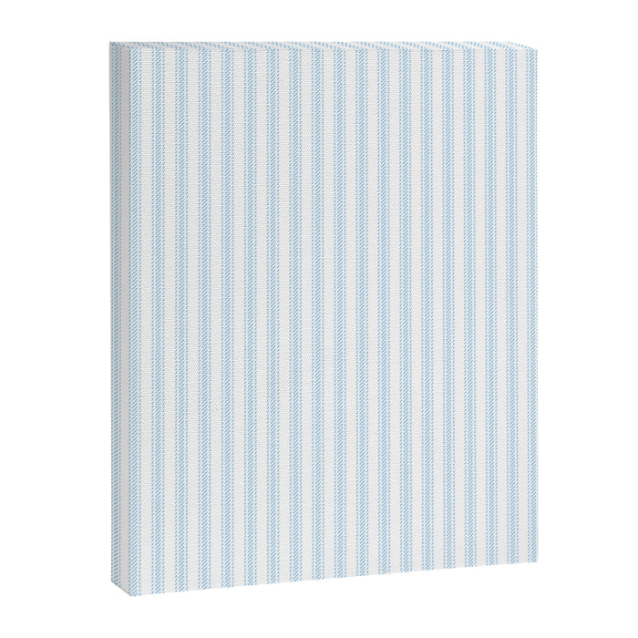 Pastel Blue & White Ticker Stripe Canvas Print Gallery Image 1