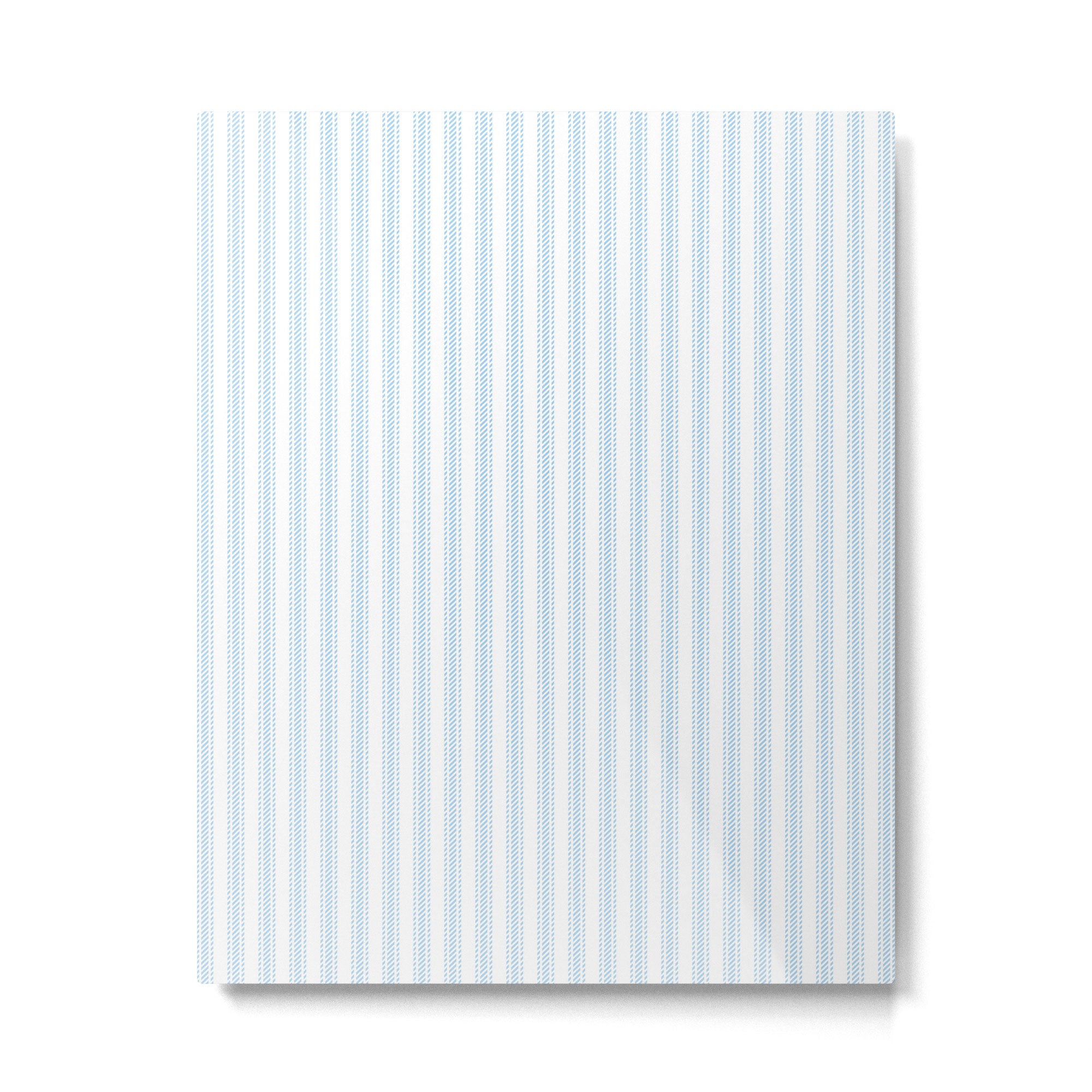 Pastel Blue & White Ticker Stripe Metal Print Gallery Image 6