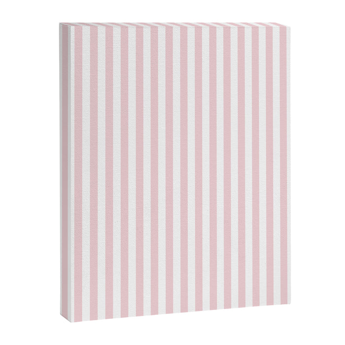 Pastel Pink & White Simple Stripe Canvas Print Gallery Image 1