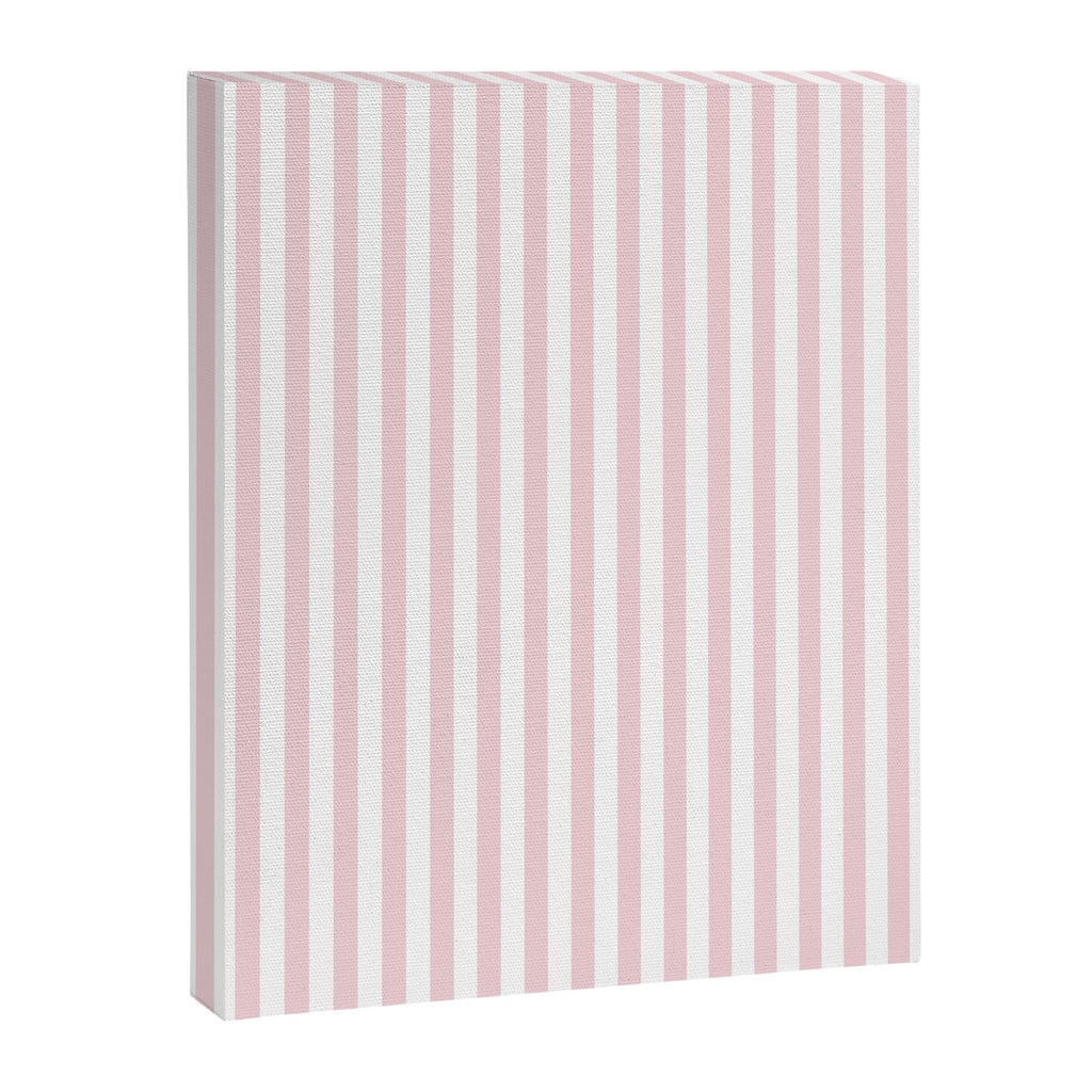 Pastel Pink & White Simple Stripe Canvas Print Gallery Image 8