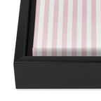 Pastel Pink & White Simple Stripe Framed Canvas Print Gallery Image 3