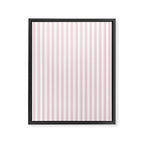 Pastel Pink & White Simple Stripe Framed Canvas Print Gallery Image 8