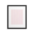 Pastel Pink & White Simple Stripe Framed Art Print Gallery Image 6