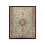 Peach Parsa Antique Persian Carpet Framed Canvas Print Gallery Image 6
