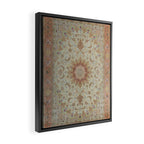 Peach Parsa Antique Persian Carpet Framed Canvas Print Gallery Image 2