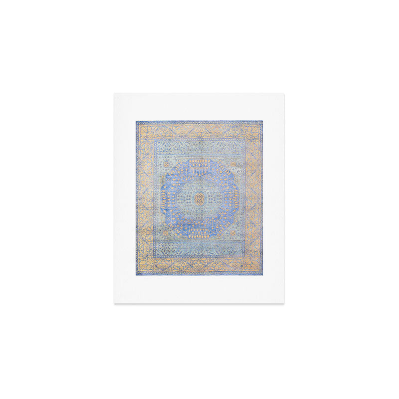 Powder Blue Lemon Antique Persian Mamluk Art Print Gallery Image 1