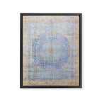 Powder Blue Lemon Antique Persian Mamluk Framed Canvas Print Gallery Image 6