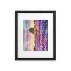 Provence Lavender Field at Sunset Framed Art Print Gallery Image 4