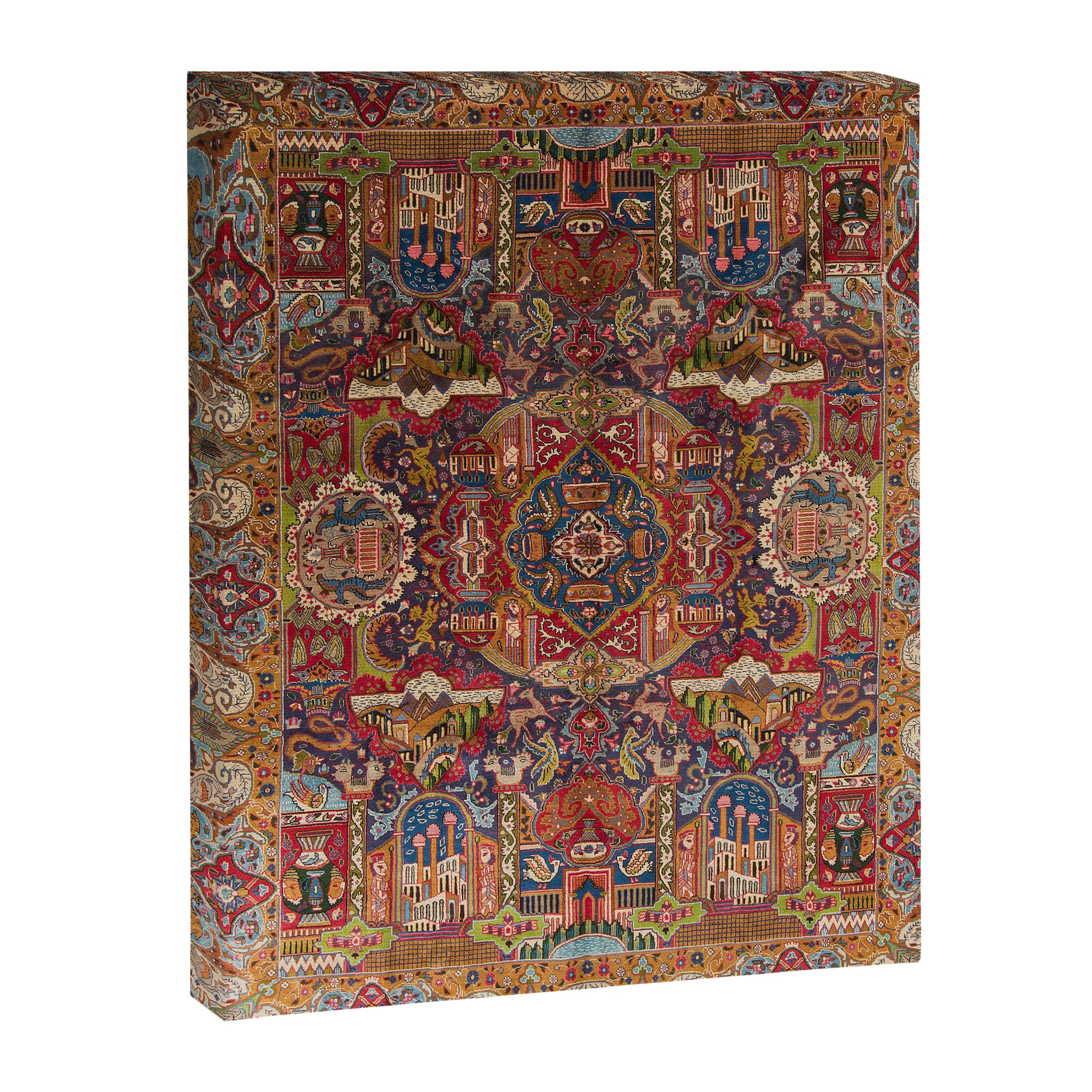 Regal Antique Persian Kashmar Canvas Print Gallery Image 6