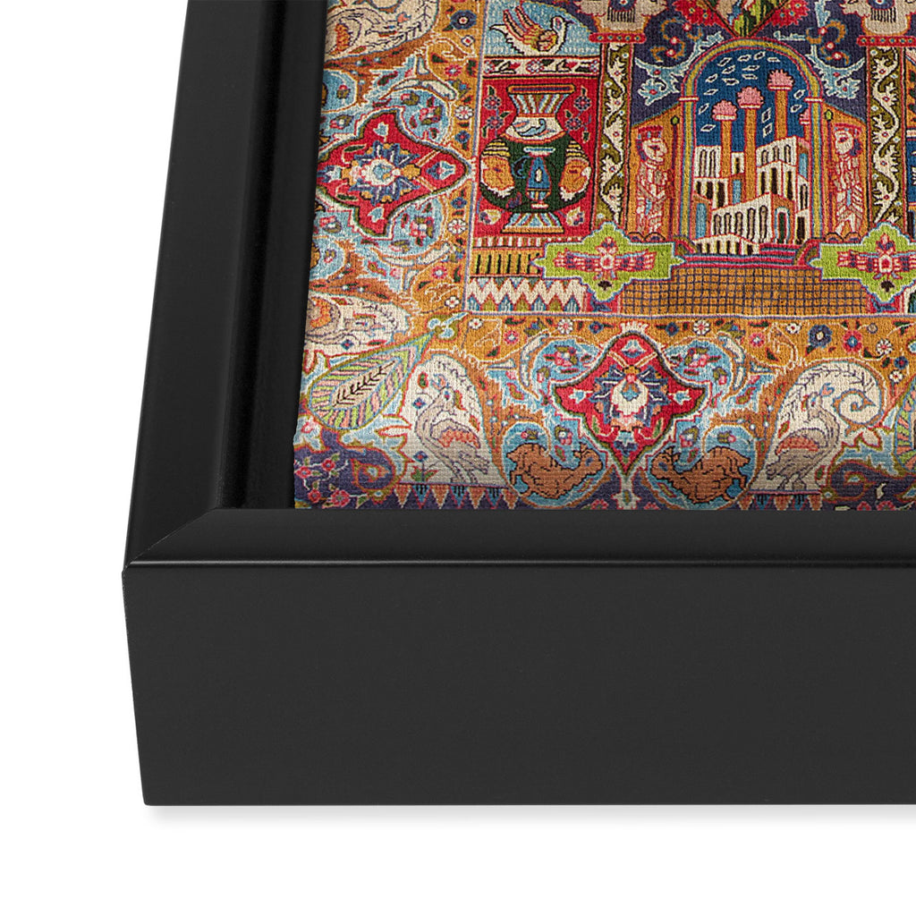 Regal Antique Persian Kashmar Framed Canvas Print Gallery Image 3