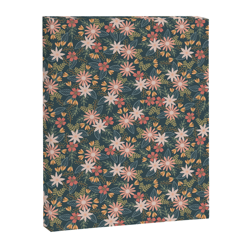 Retro Boho Oasis Tropical Ditsy Floral Canvas Print Gallery Image 8