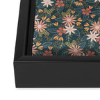 Retro Boho Oasis Tropical Ditsy Floral Framed Canvas Print Gallery Image 3