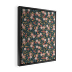 Retro Boho Oasis Tropical Ditsy Floral Framed Canvas Print Gallery Image 2