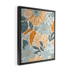 Retro Pastel Gouache Floral Framed Canvas Print Gallery Image 2