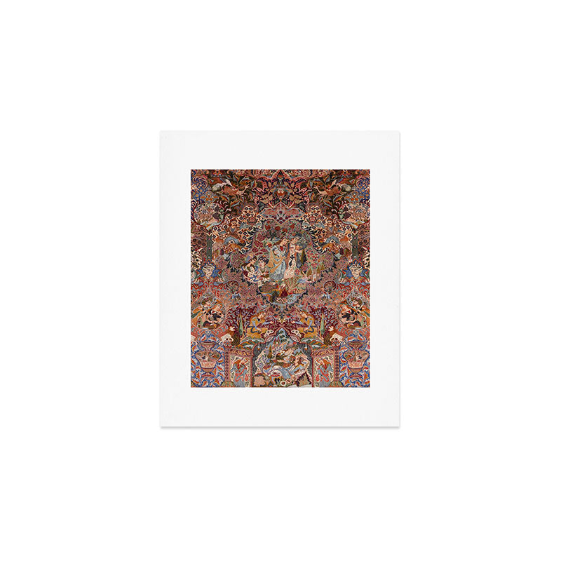 Romantic Antique Kashmar Persian Art Print Gallery Image 1