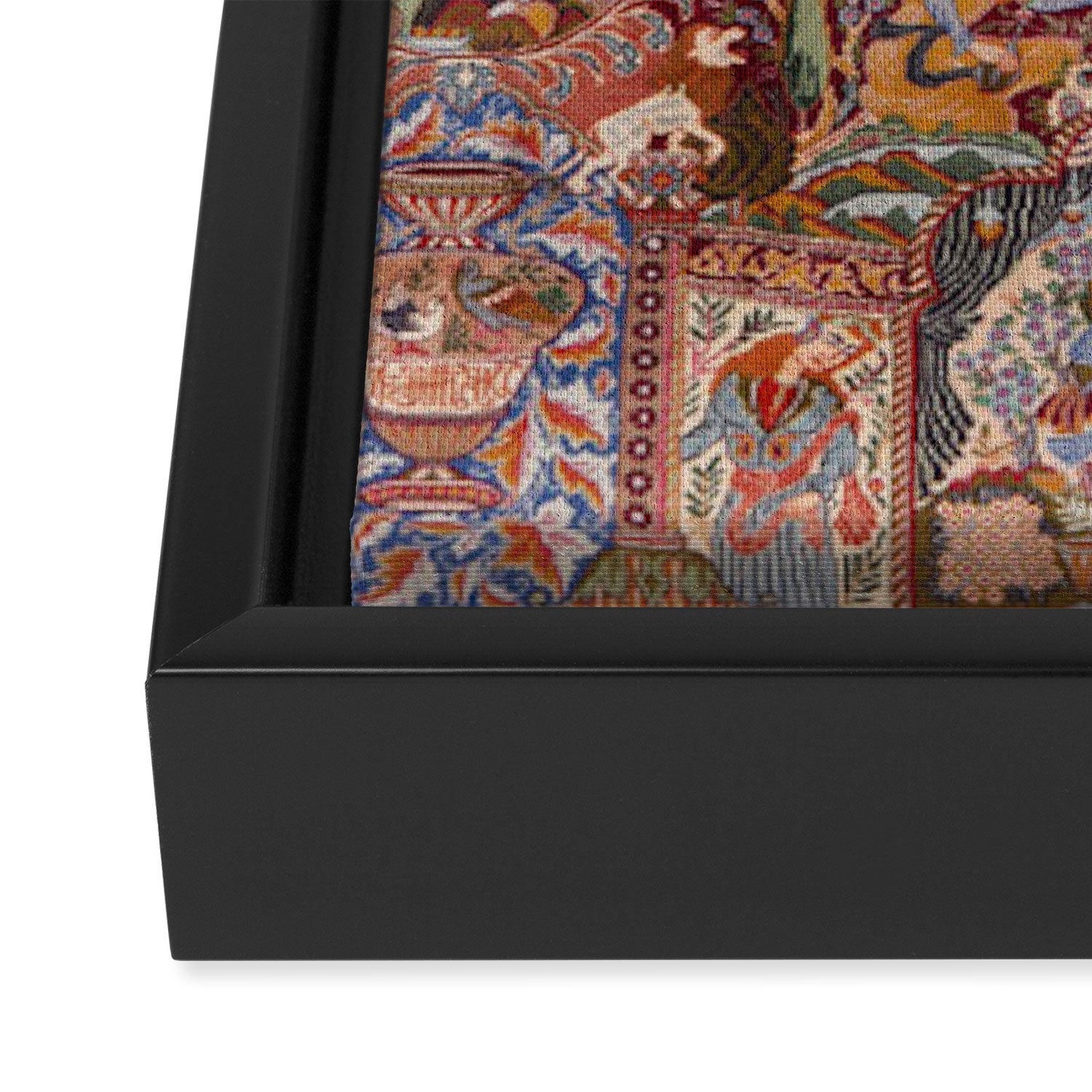 Romantic Antique Kashmar Persian Framed Canvas Print Gallery Image 3