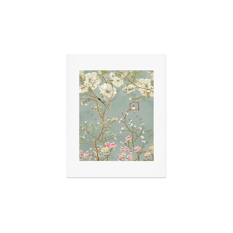 Romantic Chinoiserie Pearl Garden Art Print Gallery Image 1