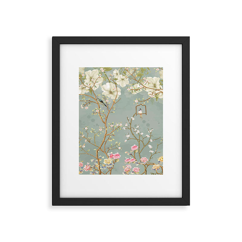 Romantic Chinoiserie Pearl Garden Framed Art Print Gallery Image 5