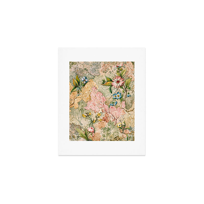 Romantic Marble End Paper Floral 1788 William Kilburn Art Print Gallery Image 1