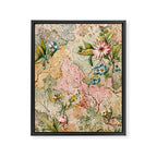 Romantic Marble End Paper Floral 1788 William Kilburn Framed Canvas Print Gallery Image 6