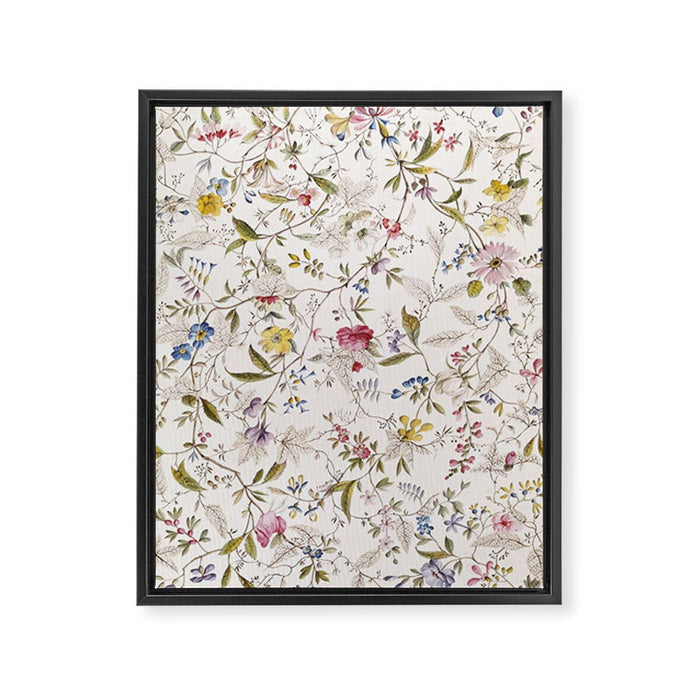 Romantic Wildflower Design 1788 William Kilburn Framed Canvas Print Gallery Image 1