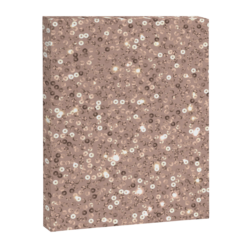 Rose Gold Glitter Sequin Canvas Print Gallery Image 8