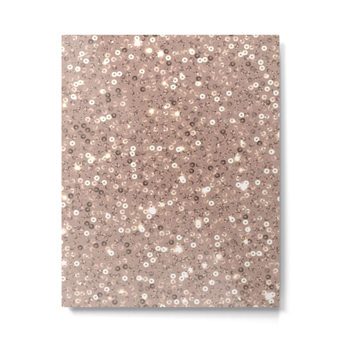 Rose Gold Glitter Sequin Metal Print Gallery Image 1