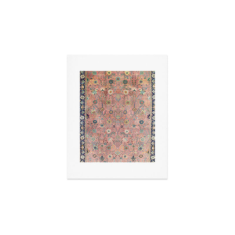 Rose Petag Tabriz Antique Persian Art Print Gallery Image 1