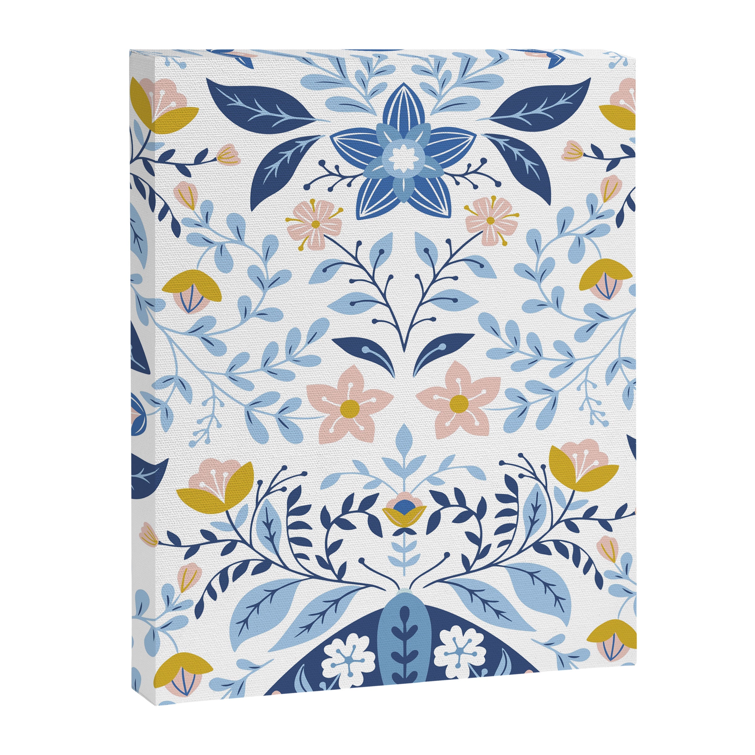 Scandinavian Butterfly Folk Art Pattern Canvas Print Gallery Image 8