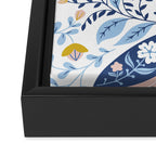 Scandinavian Butterfly Folk Art Pattern Framed Canvas Print Gallery Image 3
