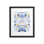 Scandinavian Butterfly Folk Art Pattern Framed Art Print Gallery Image 6