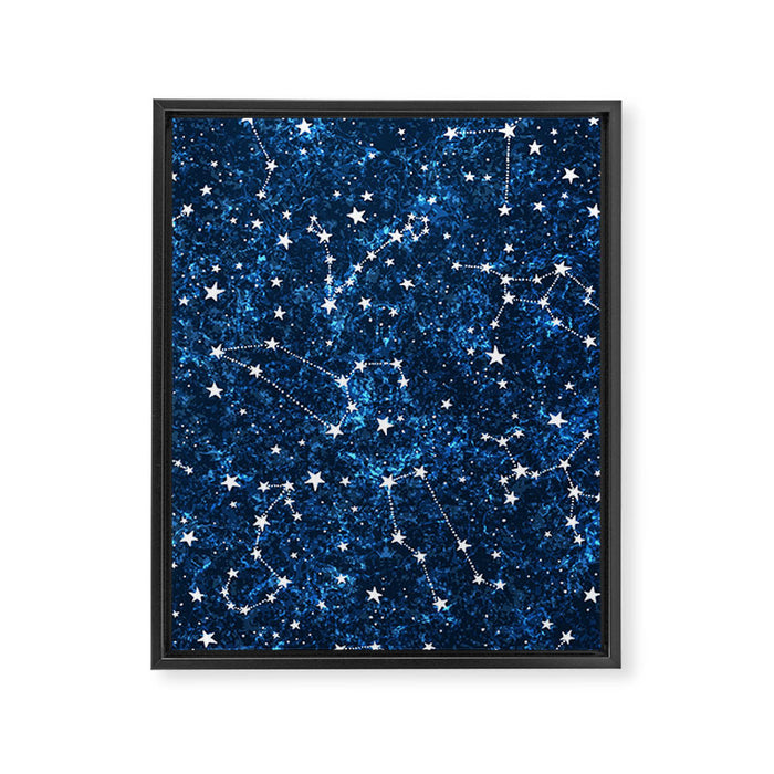 Starry Night Sky Cosmic Constellations Framed Canvas Print Gallery Image 1