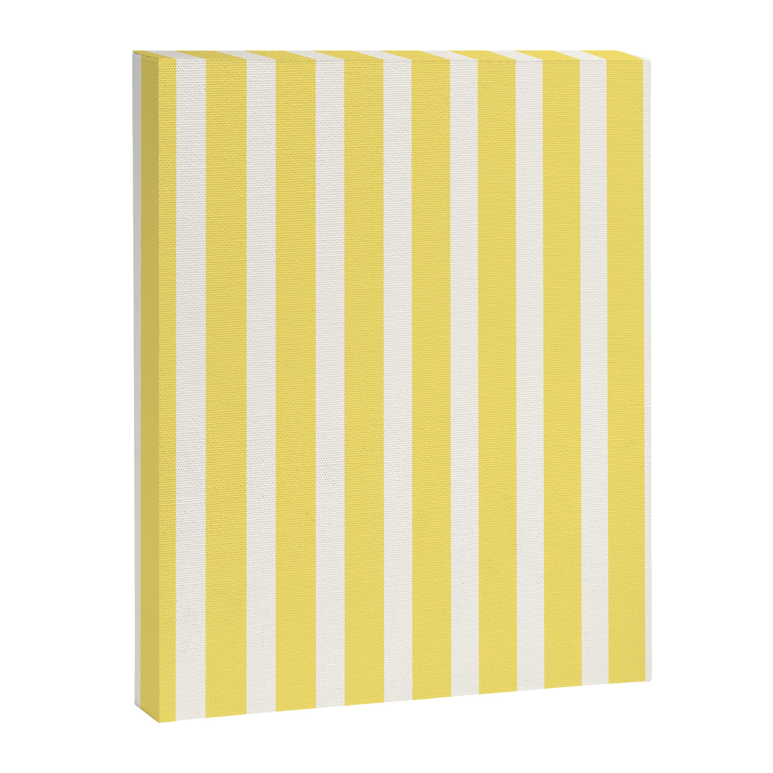 Sunshine Yellow Simple Stripe Canvas Print Gallery Image 8