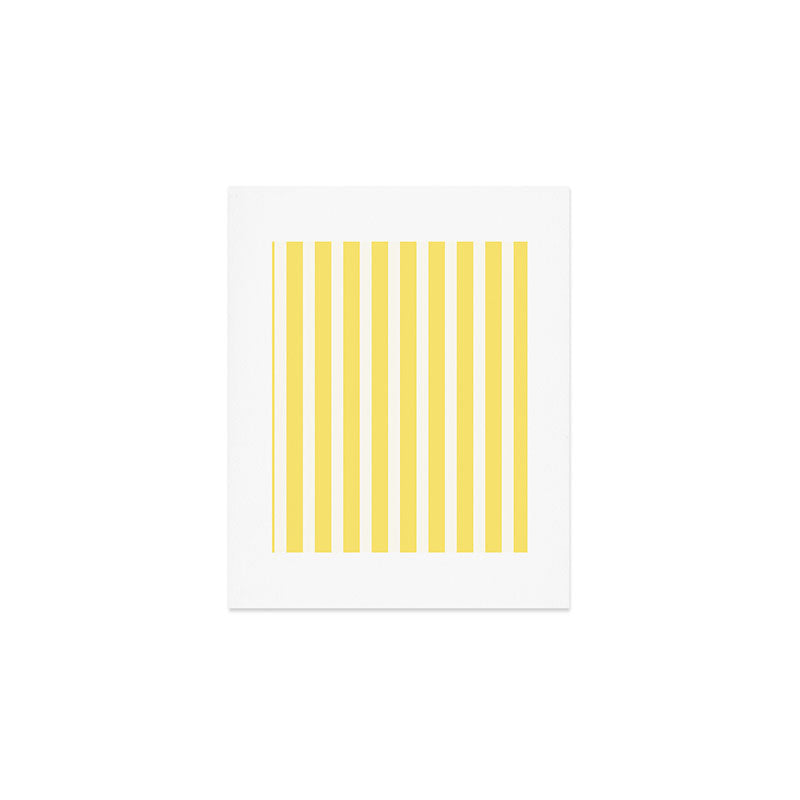 Sunshine Yellow Simple Stripe Art Print Gallery Image 1