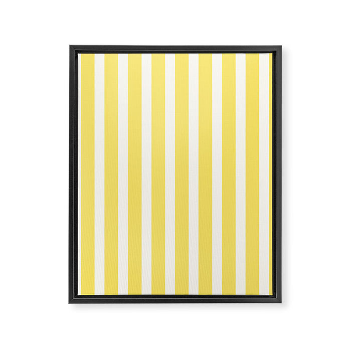 Sunshine Yellow Simple Stripe Framed Canvas Print Gallery Image 1