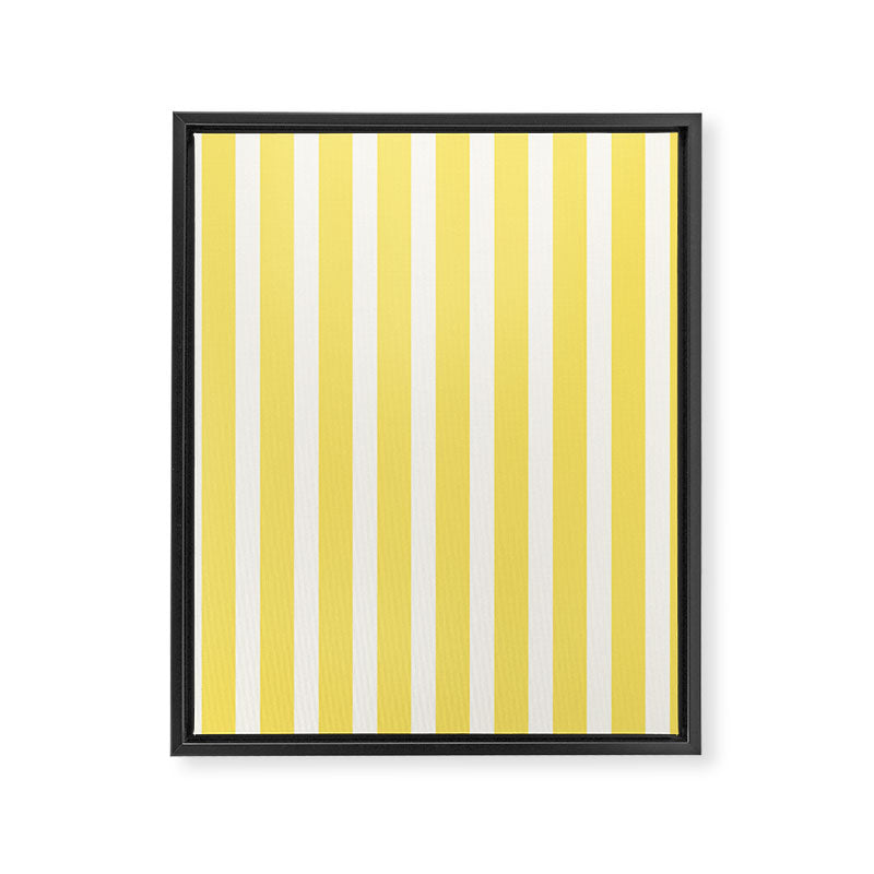 Sunshine Yellow Simple Stripe Framed Canvas Print Gallery Image 8