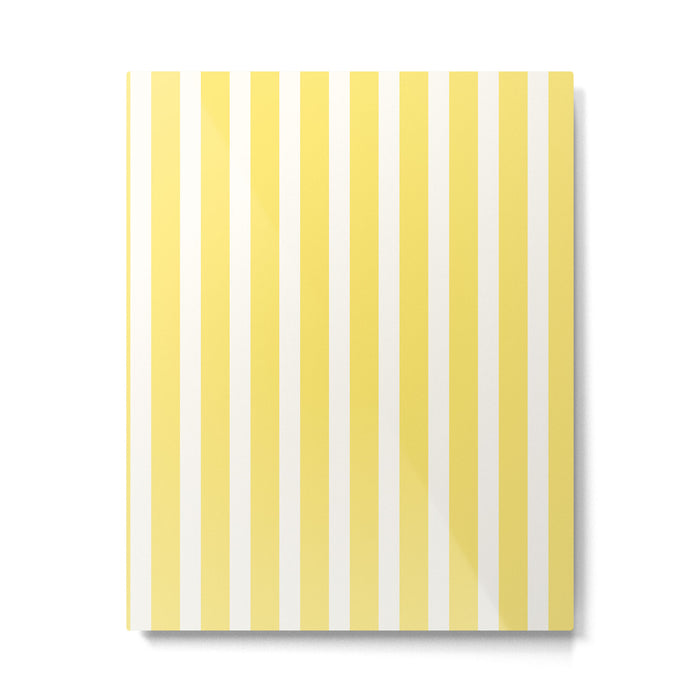Sunshine Yellow Simple Stripe Metal Print Gallery Image 1