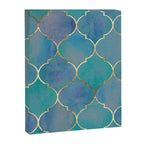 Teal Purple Gold Quatrefoil Moroccan Pattern Canvas Print Gallery Image 8