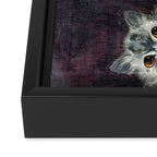 'The Bachelor Party' Vintage Cat Art by Louis Wain Cat Art Framed Canvas Print Gallery Image 3