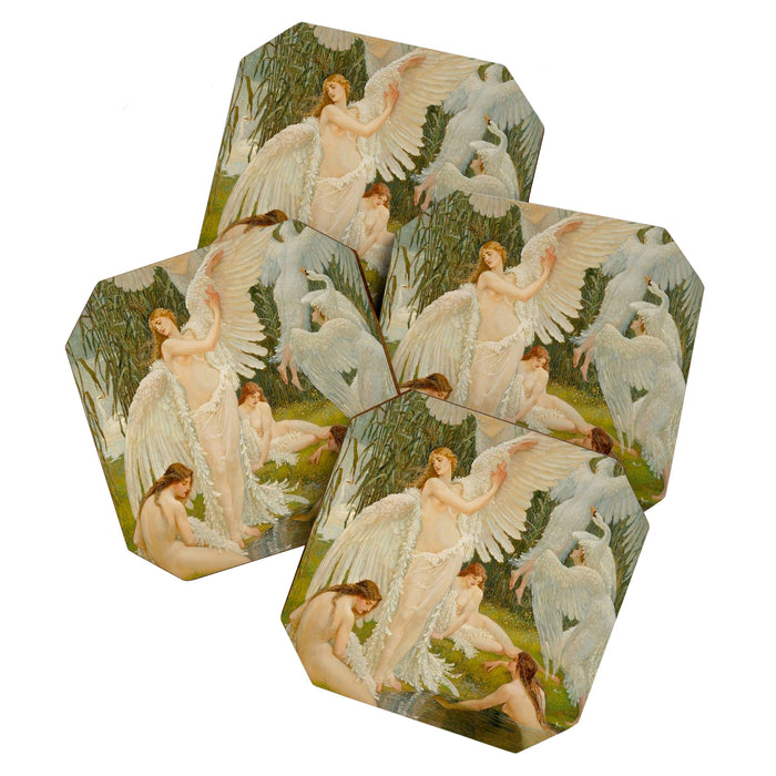 The Swan Maidens by Walter Crane Coaster Gallery Image 1