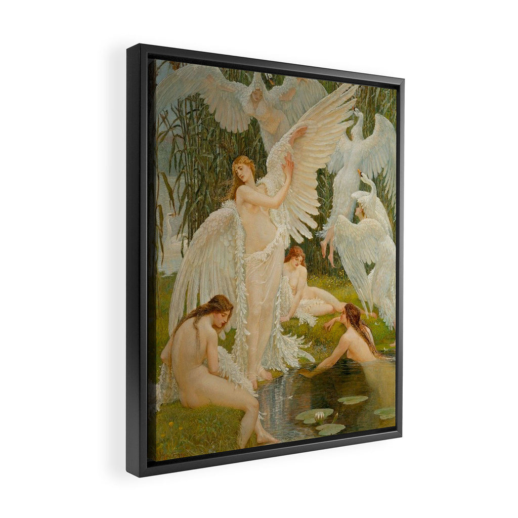 The Swan Maidens by Walter Crane Framed Canvas Print Gallery Image 2