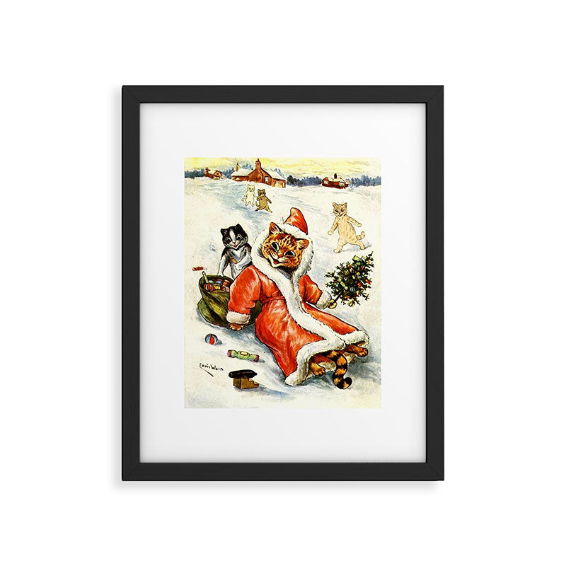 'To Wish You A Merry Christmas' by Louis Wain Framed Art Print Gallery Image 5