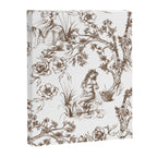 Toile de Jouy Contemporary French Boho Dark Brown & White Canvas Print Gallery Image 8