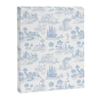 Toile de Jouy French Vintage Baby Blue & White Canvas Print Gallery Image 8